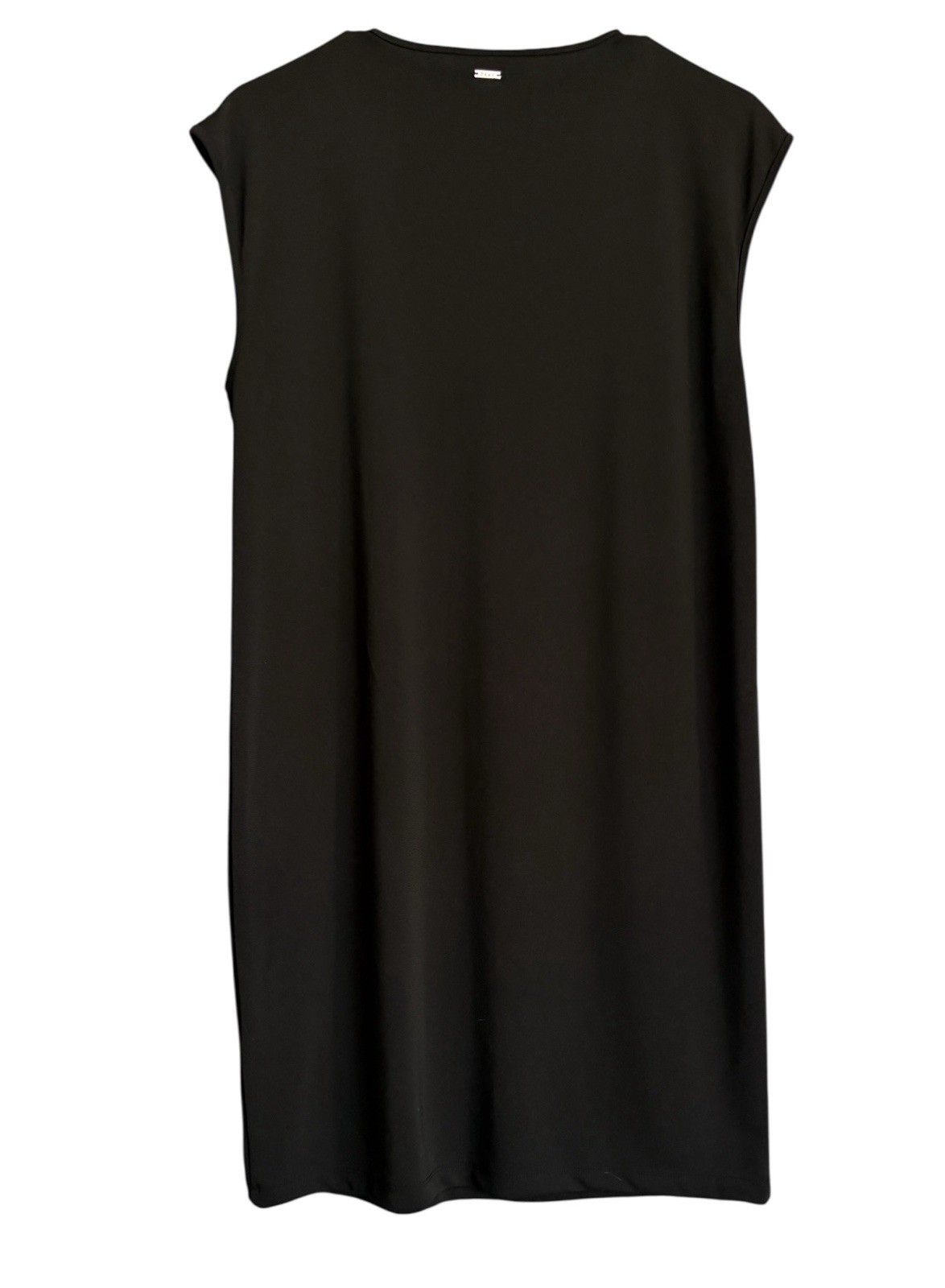 DKNY Basic Black Midi Slip Size Medium Dress V-Ne… - image 3