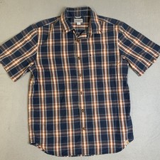 Carhartt Shirt Men  s Size Large Relaxed Fit Short Sleeve Button Down Plaid