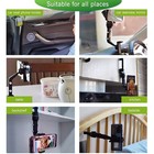 Rearview Mirror Phone Holder 360° Rotatable and Retractable Car Phone Mount
