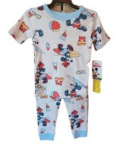 Disney Mickey Minnie Mouse Boys/Girls Short Sleeve Long Pants Pajama Set 18M