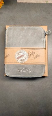 Galen Leather Leder Reißverschluss 10 Slots Stiftetasche