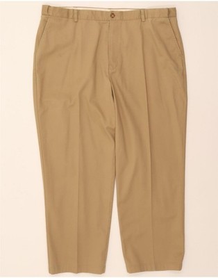L.L.Bean Herren Straight Chino Hose W44 L30 Beige Baumwolle AJ05