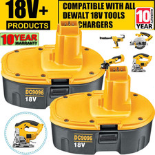2 PACK 18V Battery For Dewalt 18 VOLT XRP DC9096 DC9098 Ni-MH DC9099 NEW
