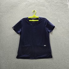 FIGS Women Scrub Top M Blue Casma Technical Collection PO 2054 Short Sleeve