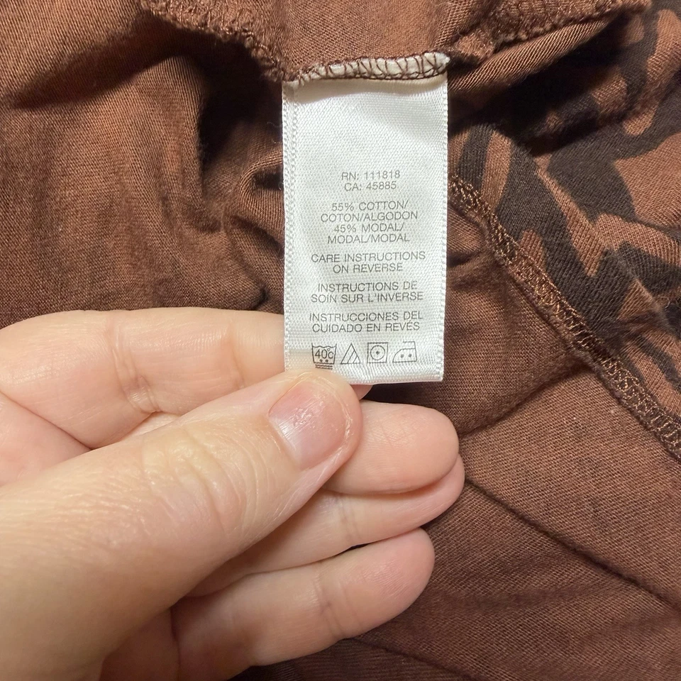 Vestido para mujer Michael Kors marrón floral sin mangas cuello en V talla 1X Foto 3 de 4