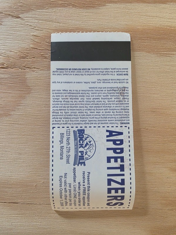 LOT OF 2: 2009 Billings Mustangs Unused Ticket Stubs 8/22 Didi Gregorius