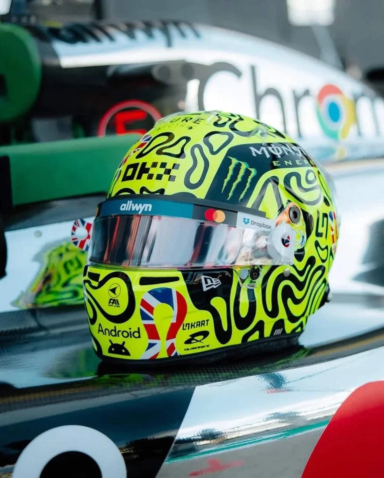 Spark Lando Norris McLaren Formula 1 Team British F1 GP 2025 Helmet 1/5 Scale - Image 3 of 3