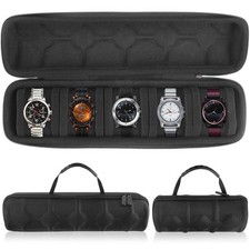 3/5Slot Portable Travel Watch Roll Case Wristwatch Display Storage Box Organizer
