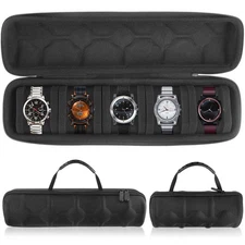 3/5Slot Portable Travel Watch Roll Case Wristwatch Display Storage Box Organizer