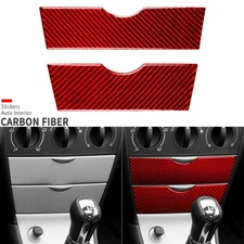 Red Carbon Fiber Center Console Storage Panel Cover For Toyota Corolla 2003-2008