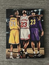 Basketball Legends Acrylic Print on Canvas by TM, Contemporary, Signed