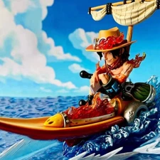 YZ Studios One Piece Portgas D. Ace Resin Model Striker Statue In Stock H14cm