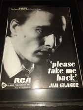 Jim Glaser Please Take Me Back Rare Original Promo Poster Ad Framed