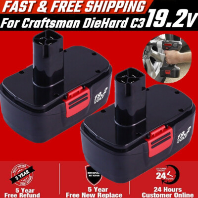 Pack for Craftsman 19.2 Volt 11375 Battery C3 DieHard 130279005 11376 130279003