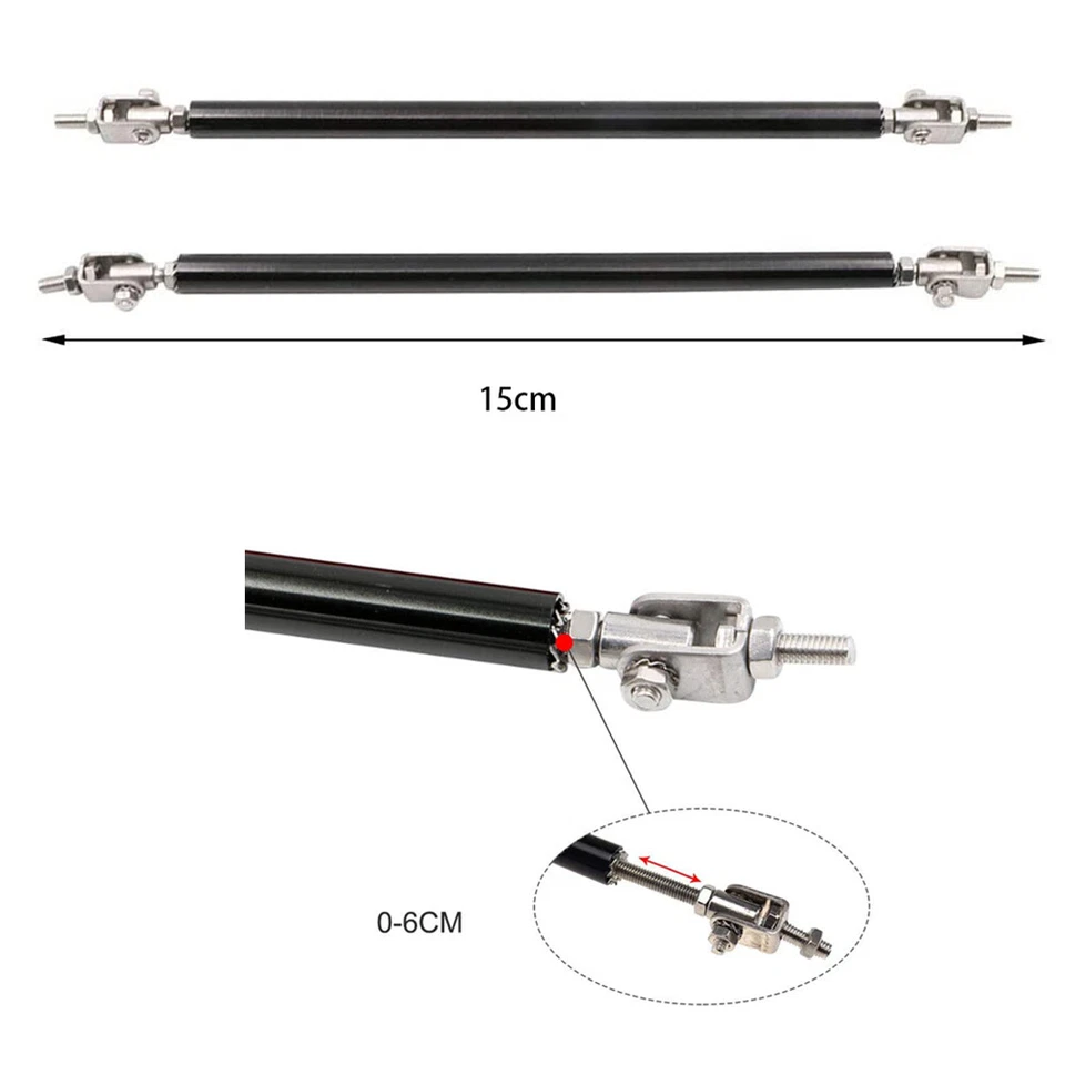 Parachoques delantero divisor de labios varilla de puntal fibra de carbono para Volkswagen VW Jetta GLI Mk6 Foto 3 de 4