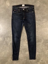 Hudson Jeans Nico Mid Rise Super Skinny Dark Denim Jeans Womens 27