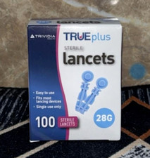 X2 freeUK TRUEplus Single Use Sterile Lancets 28 Gauge 100 Pieces