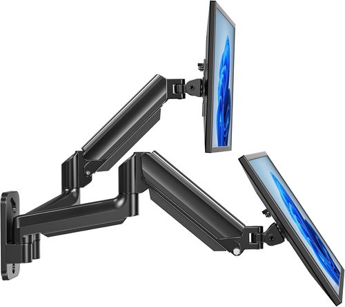 HUANUO Dual Monitor Wall Mount up to 32 Inch Screens, Wall Monitor Mount with Ga - Photo 11/12