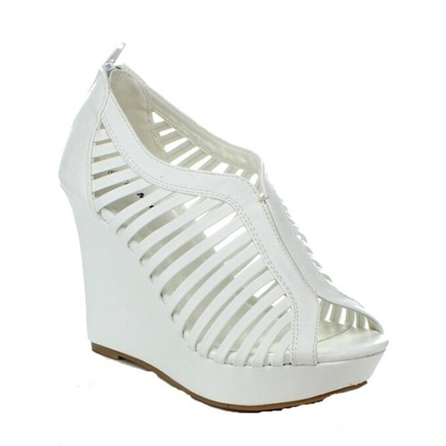 Top Moda Denver-1 Damen-Plateausandalen Vogelkäfig Gladiator Keilabsatz - Bild 11 von 12