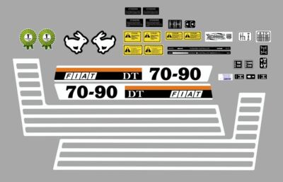 Fiatagri 70 90 Dt Decals (Aufkleber) Klebstoff Verfügbar Ohne I Nummer Auf