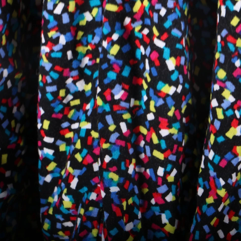 Disney D Signed Colorful Casual Skirt Girls's XL Black Background Color Squares - Image 4 of 4