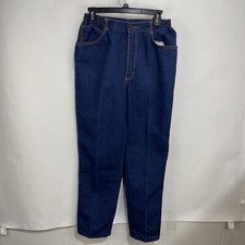 Vintage Gitano Denim Jeans High Waist Womens Size 16 Dark Stretch Waist 80s