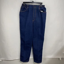 Vintage Gitano Denim Jeans - High Waist Womens Size 16 Dark Stretch Waist 80s