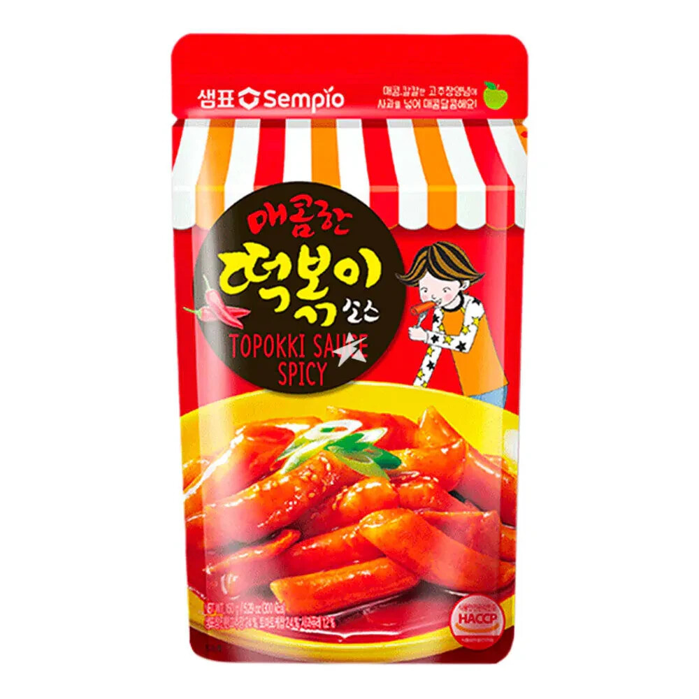 SEMPIO Spicy & Sweet Topokki Seasoning Sauce Tteokbokki Rice Cake (3 Serve) 150g