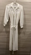 1960 Sans Souci Nightgown Hostess Dress Long Sleeve Collar 34