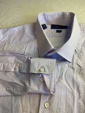 David Donahue Light Purple Long Sleeve Button Down Dress Shirt- Size L