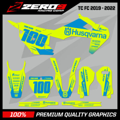 Custom MX Grafik Kit: HUSQVARNA Motocross Grafik TE FE TC FC TX FX YEL-F/OLY