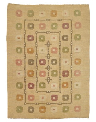 Woollen Rug SCANDINAVIAN Rug Vintage Finish Rug | Flat-weave Rug Swidish Rug