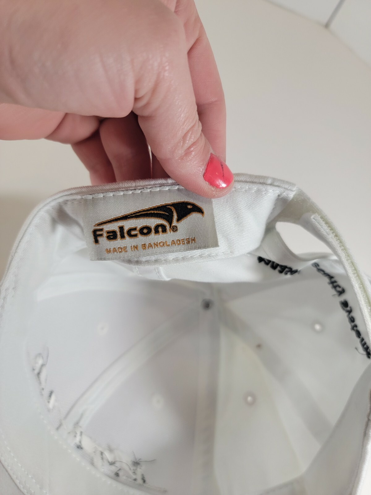 Men Hat iPro Panasonic Security Systems Falcon Strapback hat white black