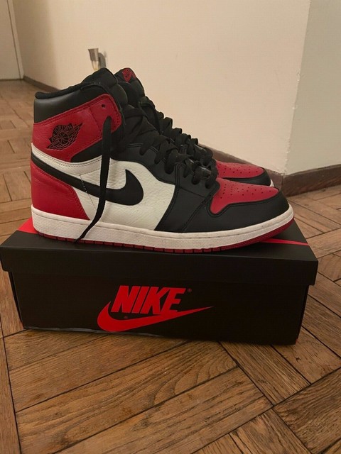 jordan 1 bred toe size 12