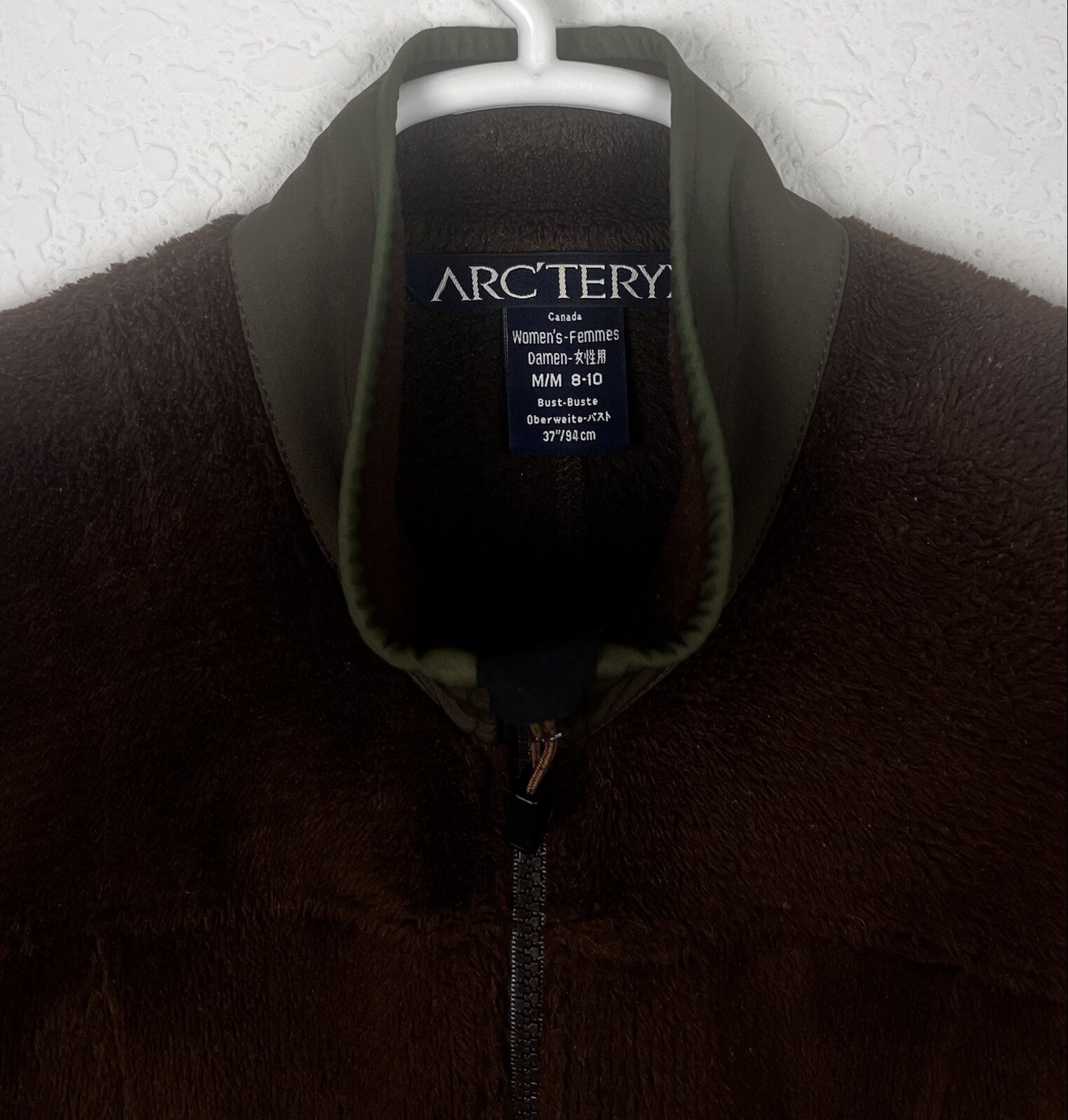 ARC'TERYX Arc’teryx Cappotto Giacca Donna Covert Polartec Marrone Pile Full Zip M 8 10