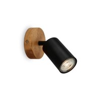 Briloner Spot Schwarz Mit Holz Exkl. 1Xgu10 9W