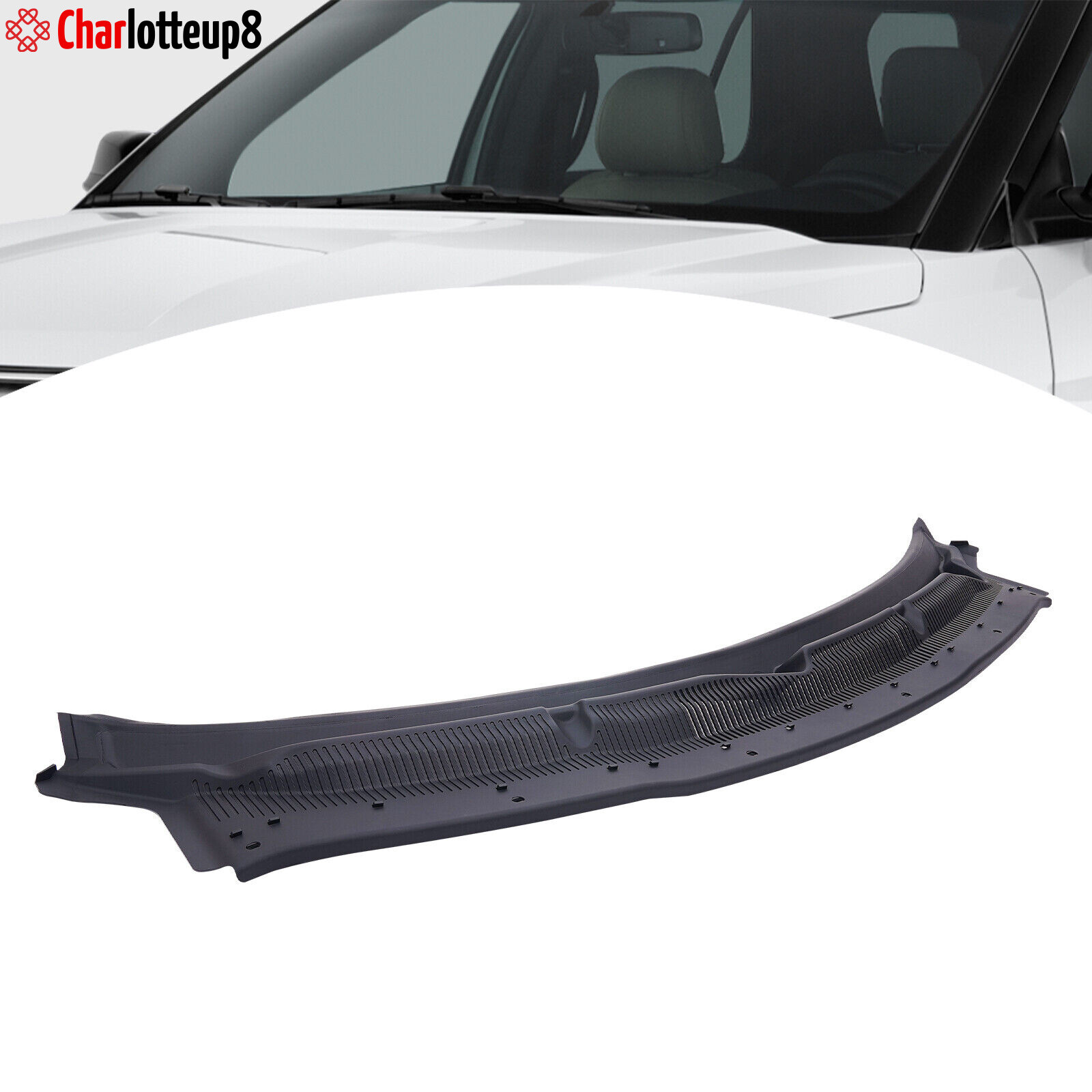 Top Windshield Cowl Grille Front Panel+Sealing Strip for 2011-2019 Ford Explorer