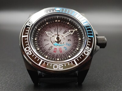 Aion Reimagined Line Samurai Diver 200 Silver Black Sky Blue Edition 1/1