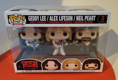 Funko Pop! Rocks Rush Geddy Lee / Alex Lifeson / Neil Peart 3 Pack