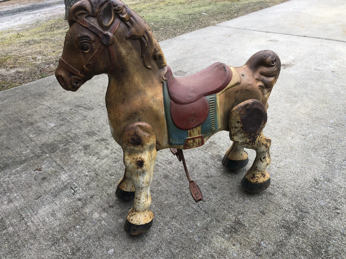 Vintage Mobo 1950 Pedal Working Bouncing and Riding Metal Horse eBay