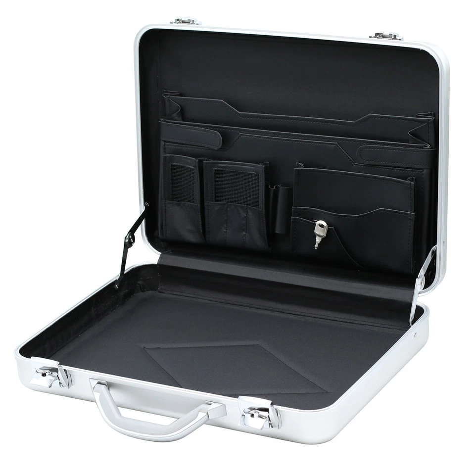 Estuche de aluminio moldeado de 18 pulgadas - DELGADO, elegante, duradero y de 3 pulgadas de profundidad Foto 2 de 4