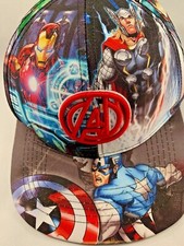 Marvel Avengers Kids Snapback Hat One Size Comics Classic All Over Print