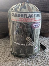 Mil-Spec 4 Piece Breathable Mesh Woodland Camo Camouflage Ghillie Suit XL/2X