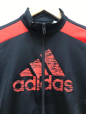 comprare ✅Girls Adidas Red Black Track Jacket Tracksuit Top Age 9-10 Years✅