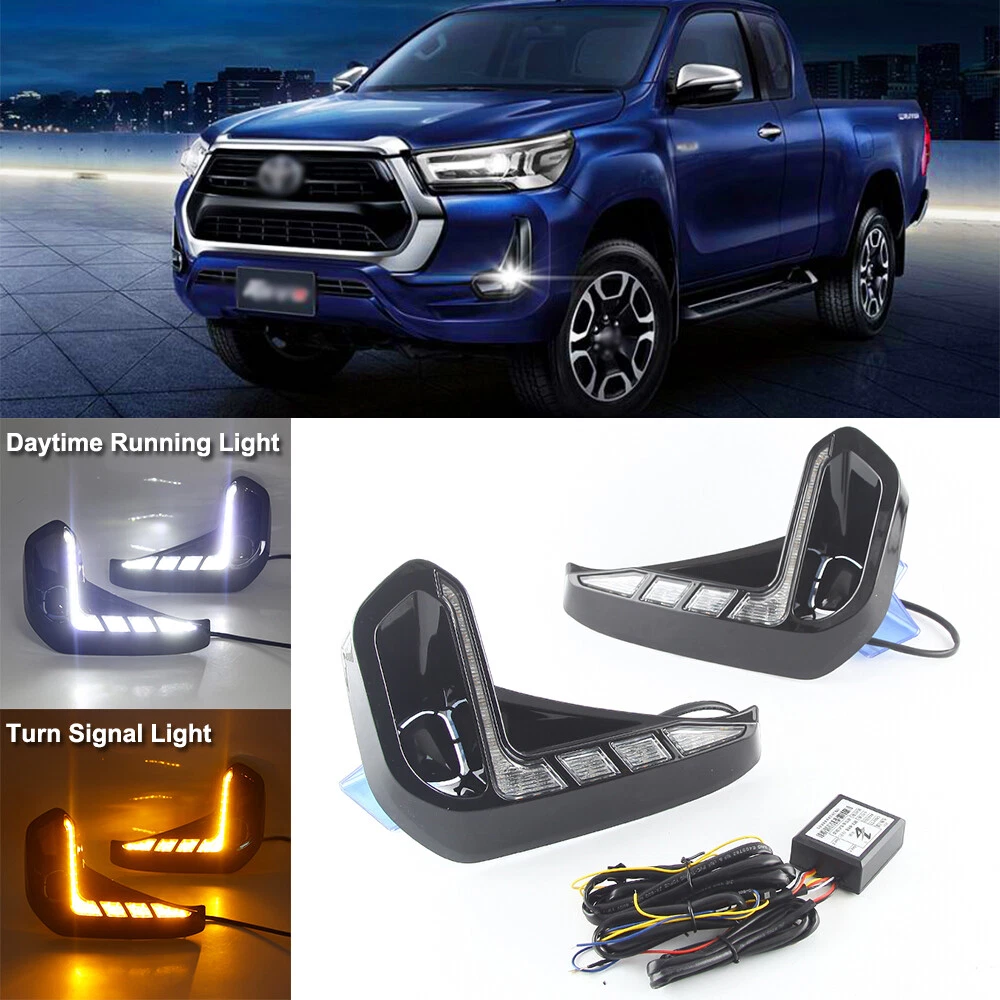 Toyota Hilux Revo 2020 2021 LED DRL Daytime Running Light with Turn Signal |