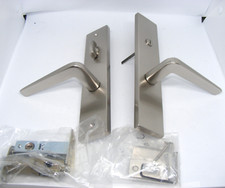 Emtek 10 Inch Stretto Rectangular Privacy Sideplate Entry Set 8241US15