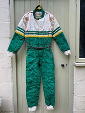 Racing Overalls Suit Nomex Size 46 (SMALL) New Old Stock Green White
