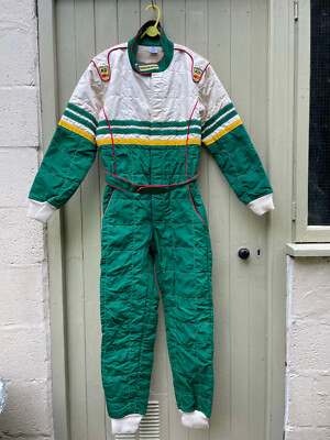 Racing Overall Anzug Nomex Gr. 44 (SMALL) New Old Stock grün weiß