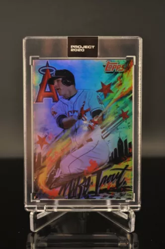 Topps Project 2020 #399 Mike Trout by King Saladeen - 1:20 Rainbow Foil Variant