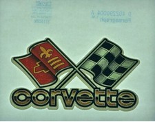 Original Vintage Corvette Car Chevy Chevrolet Car Mini Iron On Transfer